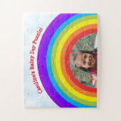 Cute Rainbow Rainbow Day Blijf thuis Kinder foto Legpuzzel (Verticaal)