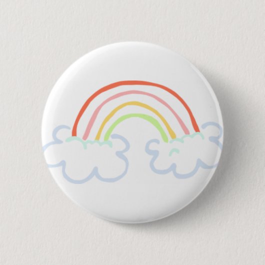 Cute Rainbow Ronde Button 5,7 Cm (Voorkant)