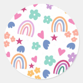 Cute Rainbow Ronde Sticker