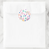 Cute Rainbow Ronde Sticker (Tas)