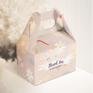 Cute Rainbow Roze Birthday Favor Box Bedankdoosjes