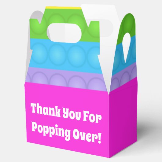 Cute Rainbow Roze Pop It Fidget Speelgoed Bedankdoosjes (Geopend)