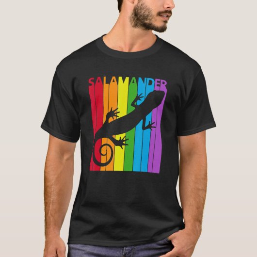 Cute Rainbow Salamander animal T-shirt (Voorkant)