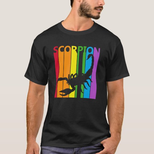Cute Rainbow Scorpion Animal T-shirt (Voorkant)