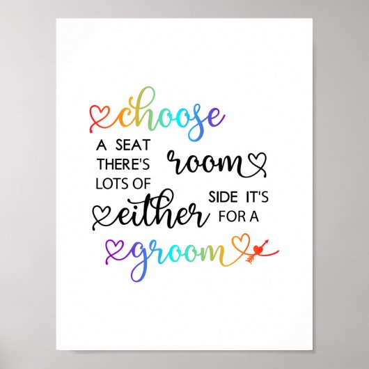 Cute Rainbow-script Kies een homepage Poster (Voorkant)