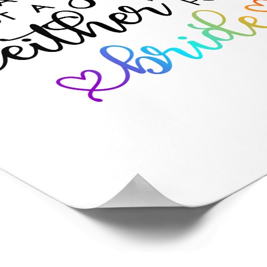 Cute Rainbow-script kiezen een zetel voor lesbienn Poster (Hoek)
