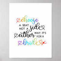 Cute Rainbow-script kiezen een zetel voor lesbienn
