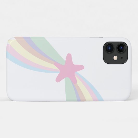 Cute Rainbow Shooting Star White Case-Mate iPhone Case (Achterkant (horizontaal))