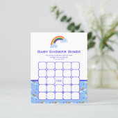 Cute Rainbow Sky Baby shower Bingo Game (Staand voorkant)