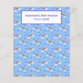 Cute Rainbow Sky Baby shower Bingo Game (Achterkant)