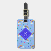 Cute Rainbow Sky Pattern Gepersonaliseerd Bagagelabel (Voorkant verticaal)