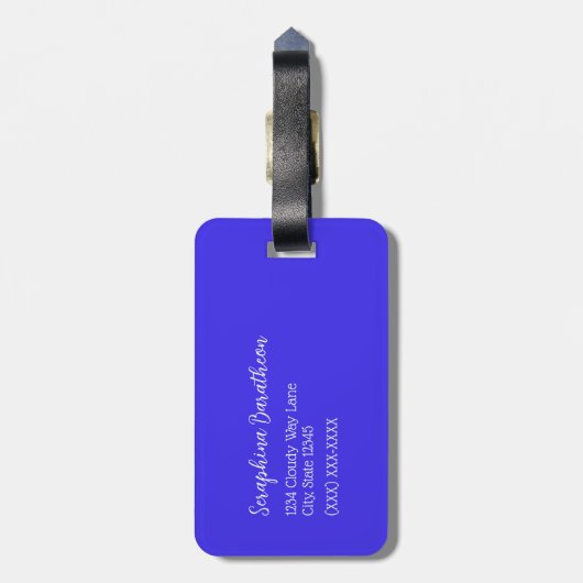 Cute Rainbow Sky Pattern Gepersonaliseerd Bagagelabel (Achterkant verticaal)