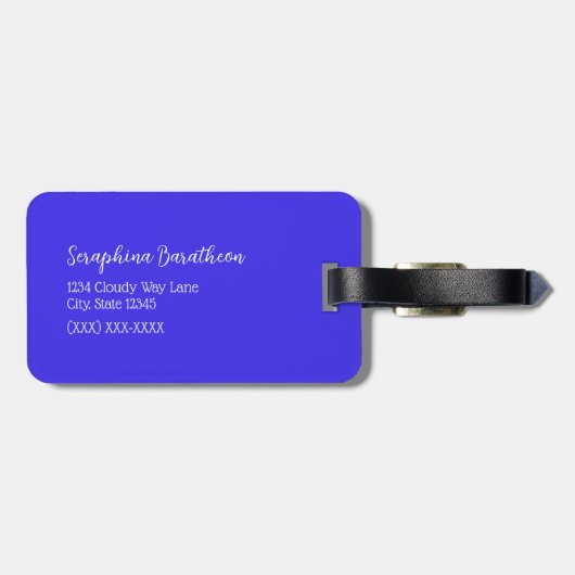 Cute Rainbow Sky Pattern Gepersonaliseerd Bagagelabel (Achterkant horizontaal)