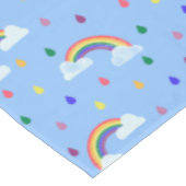 Cute Rainbow Sky Raindrops Pattern Tafelkleed (Gekanteld)