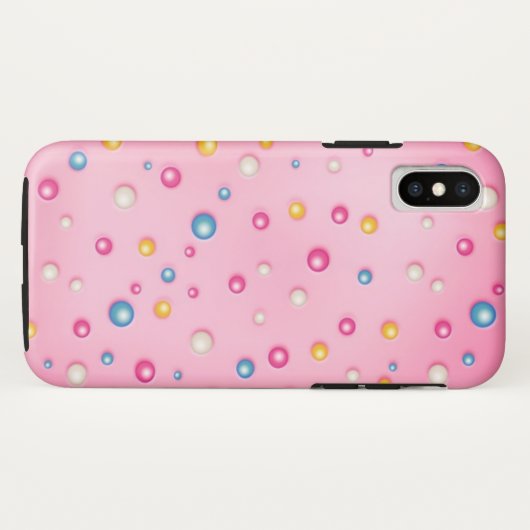 Cute Rainbow Sprinkles Pink Blue Girly Sweet Case-Mate iPhone Case (Achterkant (horizontaal))