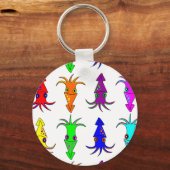 Cute Rainbow Squid Sleutelhanger (Voorkant)