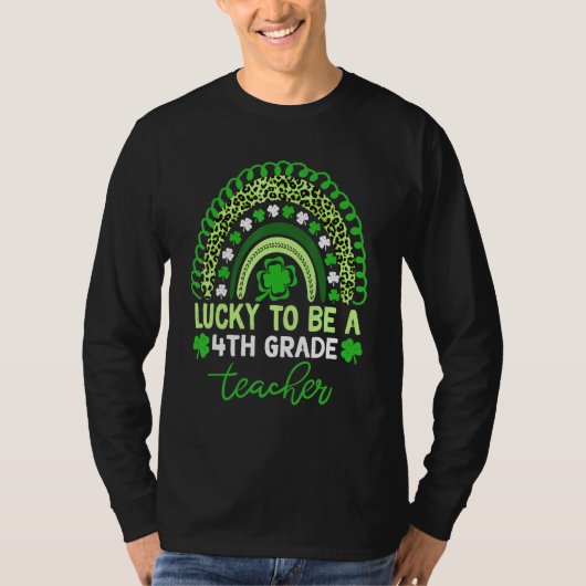 Cute Rainbow St Patrick2019s Day Luck Fourth Grad T-shirt (Voorkant)
