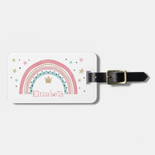 Cute Rainbow Stars Bagagelabel (Voorkant horizontaal)