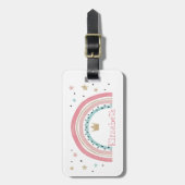 Cute Rainbow Stars Bagagelabel (Voorkant verticaal)