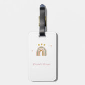 Cute Rainbow Stars Hearts Bagagelabel (Achterkant verticaal)