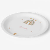 Cute Rainbow Stars Hearts Papieren Bordje (Gekanteld)