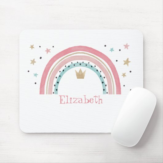 Cute Rainbow Stars Muismat (Met muis)