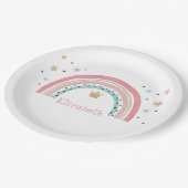 Cute Rainbow Stars Papieren Bordje (Gekanteld)