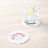 Cute Rainbow Stars Ronde Kartonnen Onderzetter (Insitu)