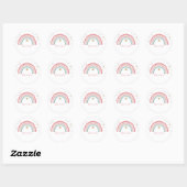 Cute Rainbow Stars Ronde Sticker (Vel)