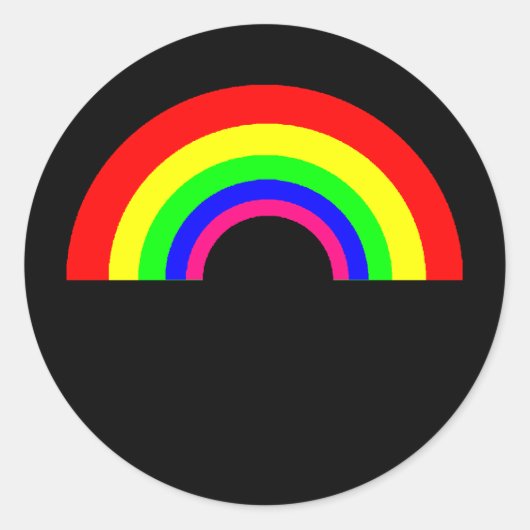 Cute Rainbow-Sticker Ronde Sticker (Voorkant)