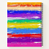 Cute rainbow stripes colorful notitieboek (Achterkant)