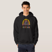 Cute Rainbow Teacher Team 5e graad 1e dag van Hoodie (Voorkant volledig)