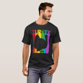 Cute Rainbow Turkey T-shirt (Voorkant volledig)