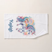 Cute Rainbow Unicorn Bad Handdoek (Handdoek)