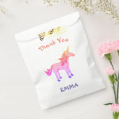 Cute Rainbow Unicorn Birthday Dank je Bedankzakje (Gezegeld)
