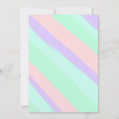 Cute Rainbow Unicorn Birthday Kaart (Achterkant)