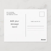 Cute Rainbow Unicorn Birthday Party Invitation Briefkaart (Achterkant)