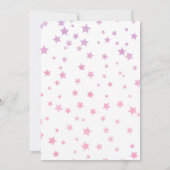 Cute Rainbow Unicorn Birthday Party Invitation Kaart (Achterkant)