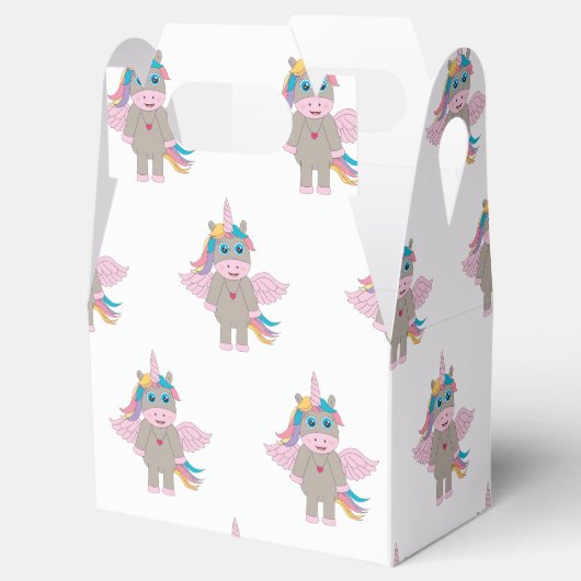 Cute Rainbow Unicorn Design Bedankdoosjes (Geopend)