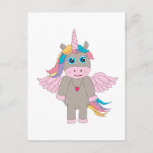 Cute Rainbow Unicorn Design Briefkaart (Voorkant)