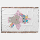 Cute Rainbow Unicorn Design Deken (Voorkant)