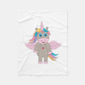 Cute Rainbow Unicorn Design Fleece Deken (Voorkant)