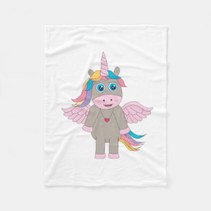 Cute Rainbow Unicorn Design Fleece Deken