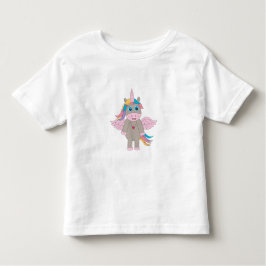 Cute Rainbow Unicorn Design Kinder Shirts