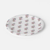 Cute Rainbow Unicorn Design Papieren Bordje (Gekanteld)