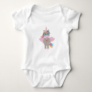 Cute Rainbow Unicorn Design Romper