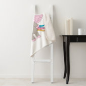 Cute Rainbow Unicorn Design Sherpa Deken (In situ)