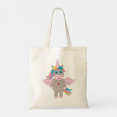 Cute Rainbow Unicorn Design Tote Bag (Achterkant)