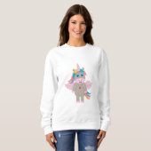 Cute Rainbow Unicorn Design Trui (Voorkant volledig)