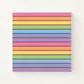 Cute Rainbow Unicorn Doodle Girls Sketchbook Notitieboek (Achterkant)